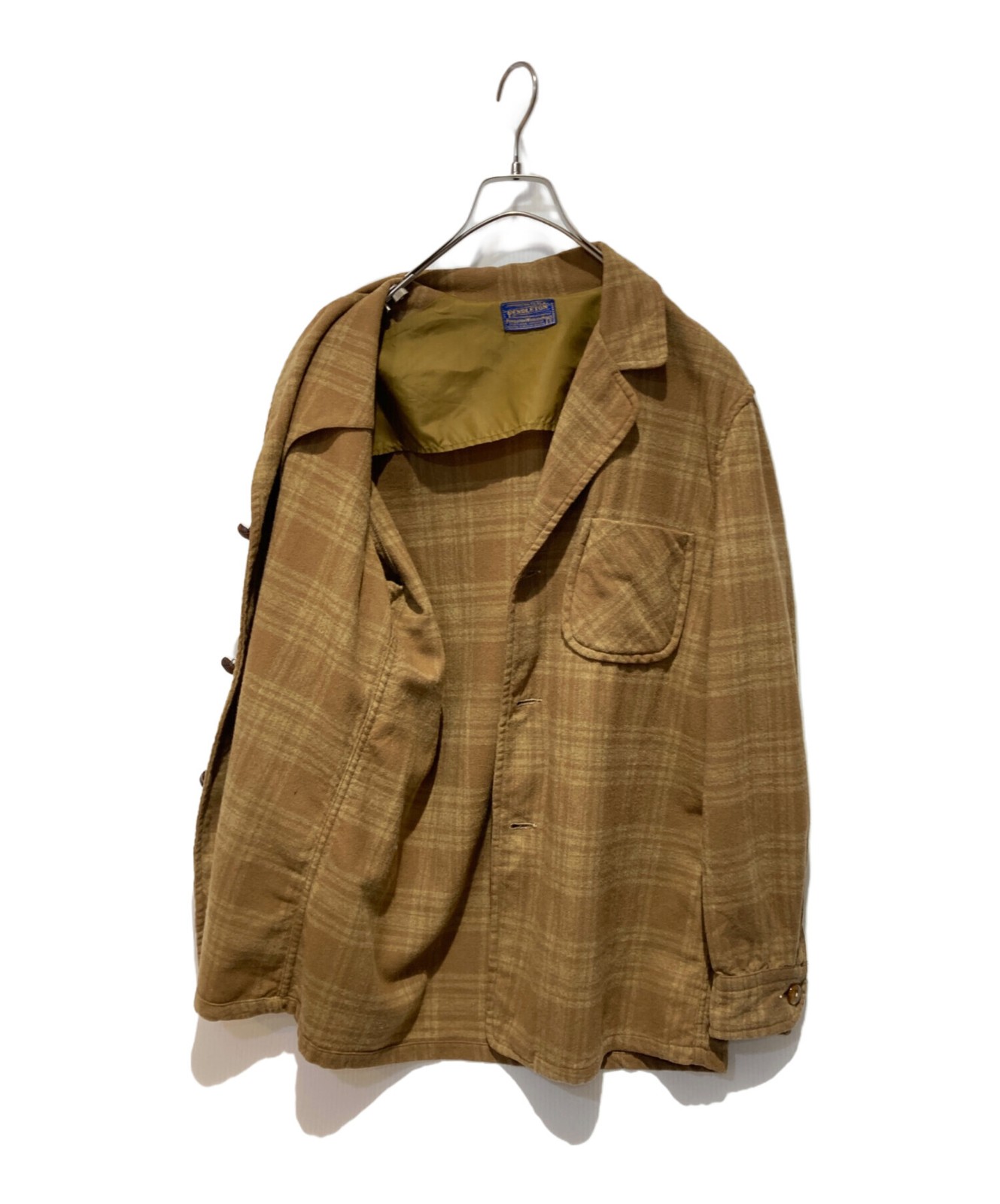 PENDLETON 50's Check Wool Unconstructed Jacket Si… - image 3