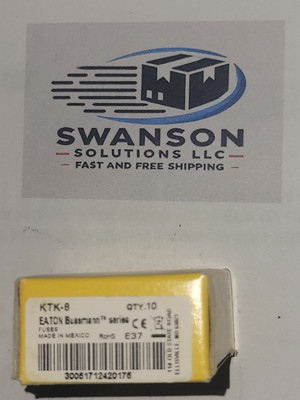 Cooper Bussmann KTK-8 Limitron Fuses - Box of 10