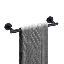 Matte Black Bath Towel Bar Single Bars Towel Rack Rod Classic Wall Mounted SU...