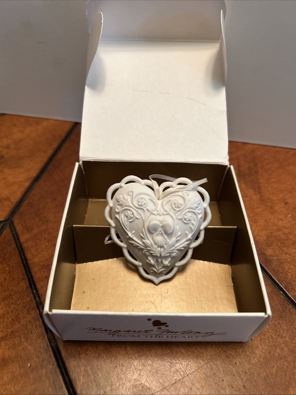 Margaret Furlong “From the Heart” 1997Ornament Victorian White Bisque New In Box