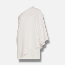 Halston Women's White Melina Draped Bandeau Mini Dress Size 8