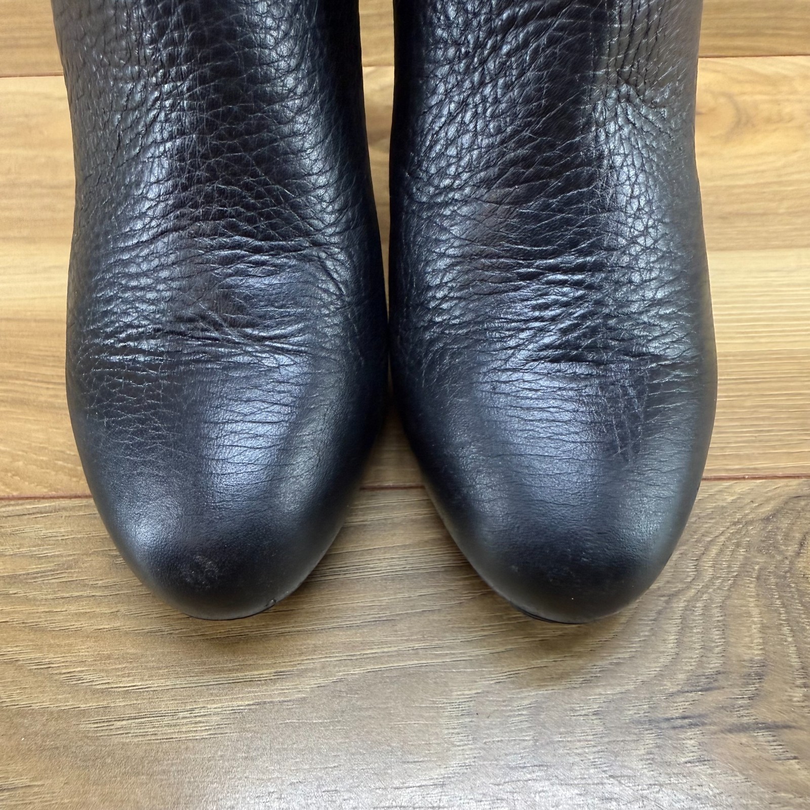 BALENCIAGA Y2K Heeled Tall Boots Womens 6 EU 36 Button Pebble Leather thumbnail 4