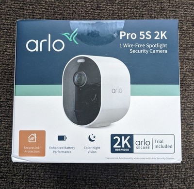 Arlo Pro 5S 2K Spotlight Camera, 1 Pack, VMC4060P, White