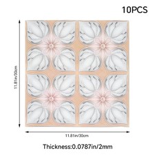 10pc Bathroom Wall Panels PVC Waterproof Shower Wet Wall Tiles Morocco Decor DIY