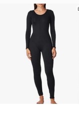 Capezio Unitard Girls Sz Medium Black Long Sleeve Costume Dance Gymnastics