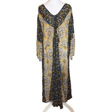 Johnny Was Boho Floral Geometric Patchwork Maxi Dress Size 3X C36921A8X NO SLIP
