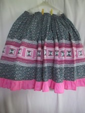 Vintage Seminole Patchwork Skirt Native American Handmade Authentic Tribal Art