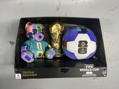 FIFA World Cup 2026 Global Mondial 3-Pack Bear Plush Trophy & Soccer Ball