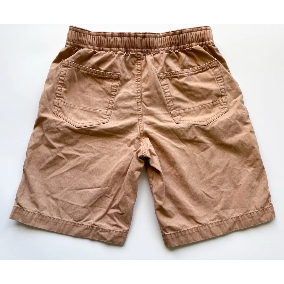 Boy's Hanna Andersson Khaki Pull On Shorts Size 120/6-7 - Image 4 of 4