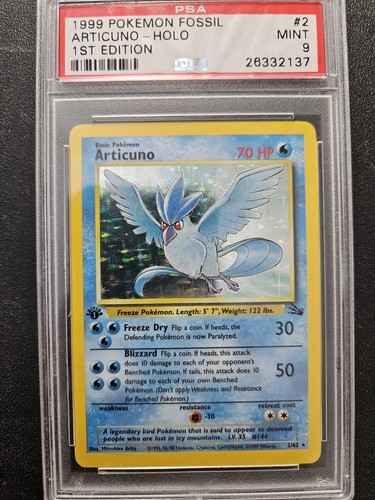 Articuno (1st Edition) graded PSA 9 for sale on eBay