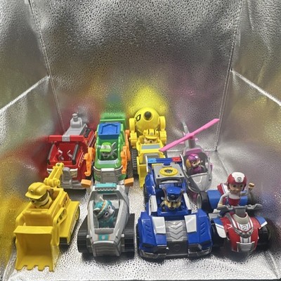Paw Patrol Action Figures & Vehicles (8) Chase Marshall Rubble Skye Rocky