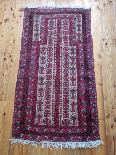 Antique Afghan Oriental Rug Hand Knotted