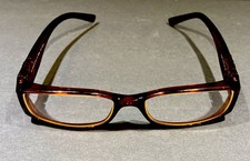 Fendi F729R216 Transparent Brown Rectangular Eyeglasses Frame 51-16-135 Italy