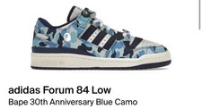 adidas BAPE x Forum 84 Low 30th Anniversary Blue for Sale