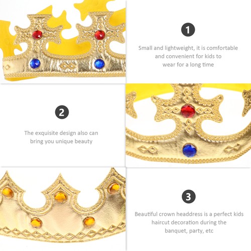 4 Pcs Crown Makeup Clothing Baby Child for Boys Halloween Crowns Kids - Picture 8 of 12