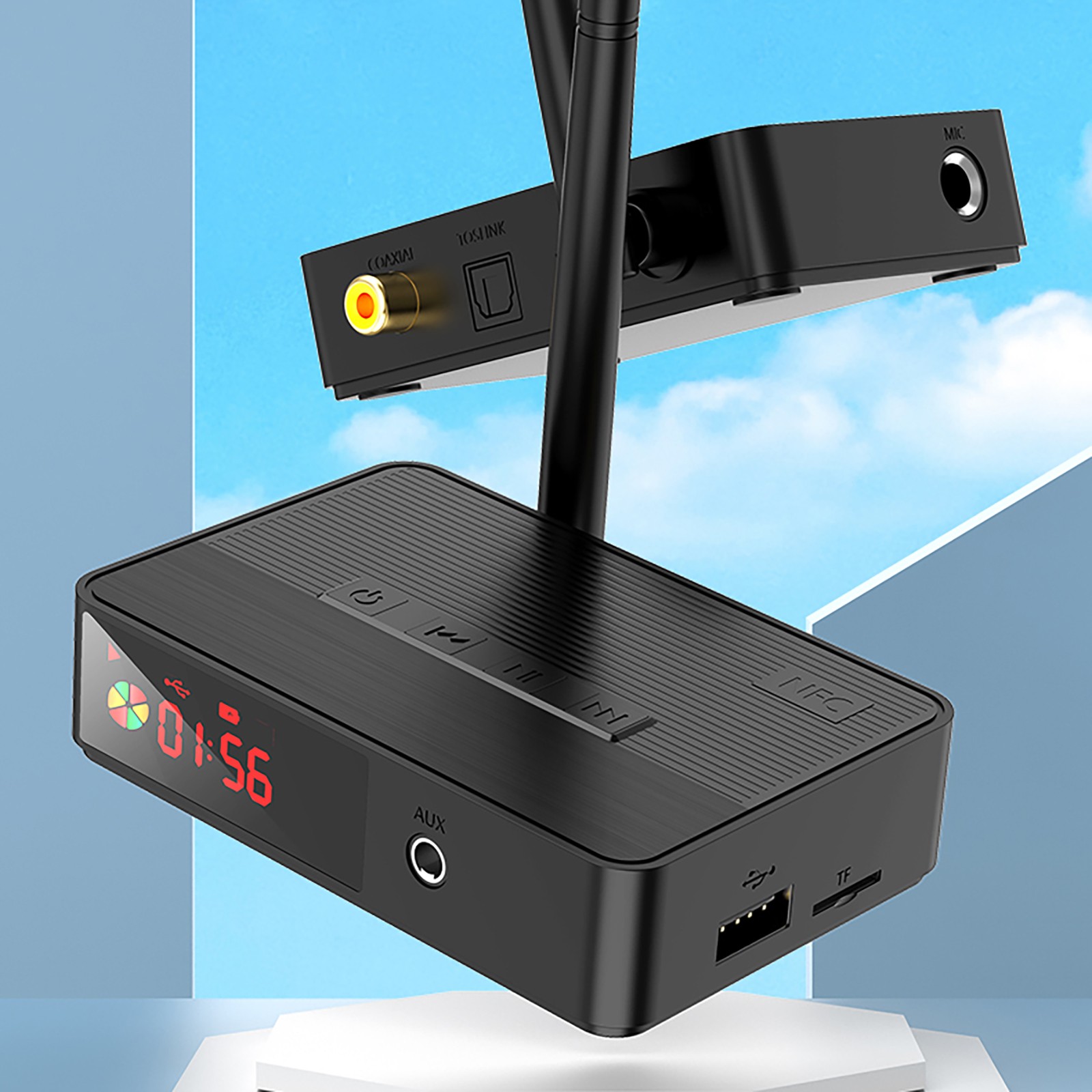 5v NFC Wireless Bluetooth 5.3 Audio Receiver HiFi Music Adapter AUX