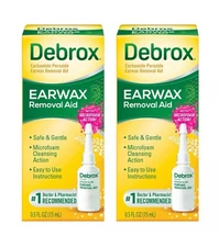 Debrox Ear Wax Removal Drops Pack of 2 Microfoaming Ear Cleaning Solution