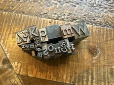 Huge Lot Vtg Metal Letterpress Print Type Alphabet Numbers Etc 27lbs Misc Sizes