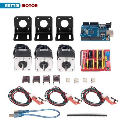 US SHIP】3D Printer CNC Controller Kit Compatible with Arduino IDE Nema17 Stepper
