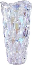 Heavy Glass Flower Vase Thickened 3.5lb 9.5inch Sparkle vase Bohemian Style