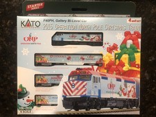 Karo 106-2016 N scale Operation North Pole Metra F40PH bilevel 4-unit set