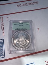1883 CC MORGAN SILVER DOLLAR OLD GREEN MS 65