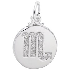 Scorpio Symbol of The Sky Charm - Metal - Sterling Silver