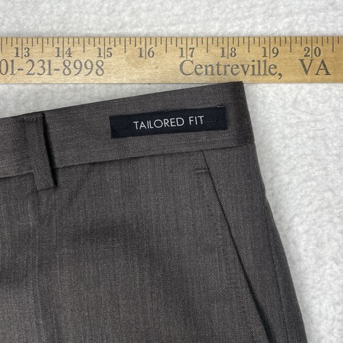 Jos A Bank NWT Executive Tailored Fit Flat Front 36R Unhemmed 100% Wool Charcoal - Picture 7 of 14