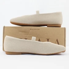 Vivaia Margot Mary Jane Flats Square Toe In Almond Women's Size 8 (E20387756)