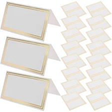 50 Pcs Double-sided Hot Stamping Place Card Bridal Shower Name Cards