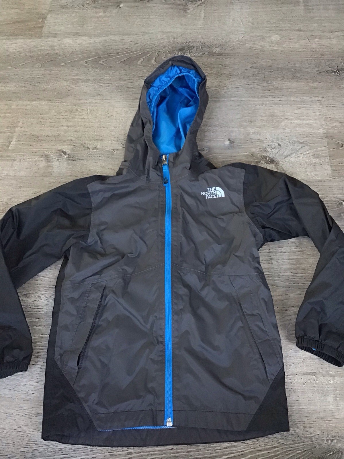 The North Face Youth Boys Full Zip Windbreaker Jacket Gray H