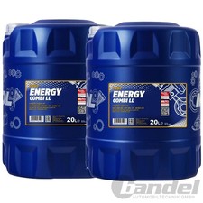 2x 20L MANNOL ENERGY COMBI LL 5W30 MOTOR&Ouml;L LONGLIFE 3 passend f&uuml;r VW AUDI BMW