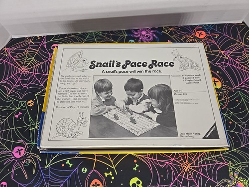 Snail's Pace Race Board Game 6 Snails Parts Only Ravensburger H5 for ...
