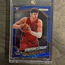 2024-25 Prizm Black Donovan Clingan, Donovan Clingan #131 Blue Shimmer  /35 RC