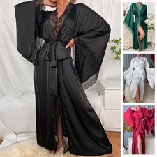 Women Satin Pajam Bridal Robes Maternity Photoshoot Satin Lingerie Wedding Shawl