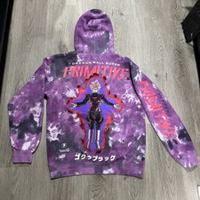 Primitive Dragon Ball Z SUPER GOKU Negro Púrpura Tie-Dye Sudadera con Capucha Para Hombres M Sudadera