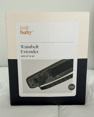 TushBaby Waistbelt Extender Black Vegan Leather Add Up to 24'' Buckle GT12
