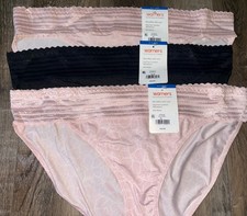 Warners  Womens Bikini Underwear Panties Polyester Blend 3-Pair Lace C  XL/8