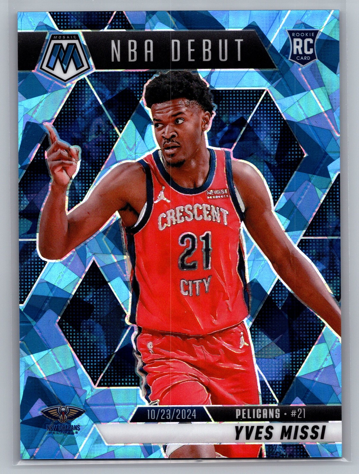 2024-25 Panini Mosaic #255 Yves Missi Ice Mosaic #/125