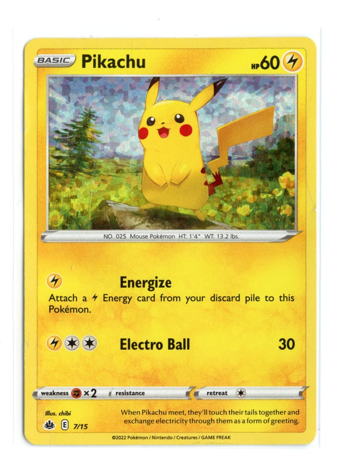 Pikachu 7/15 Promo Holo McDonald's Promos 2022 Pokemon HP DMG