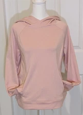 Yogalicious Women's Lux Pink  Athletic Performance Gym Workout Hoodie Size L