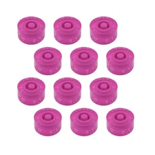 FLEOR 12PCS Guitar Volume Tone Control Speed Purple Knobs Buttons for LP Guitar