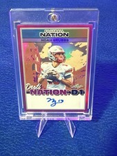 Noah Grubbs Auto /6 Leaf Football Nation Dest Nation D1 RC Sticker Auto SSP 3/6