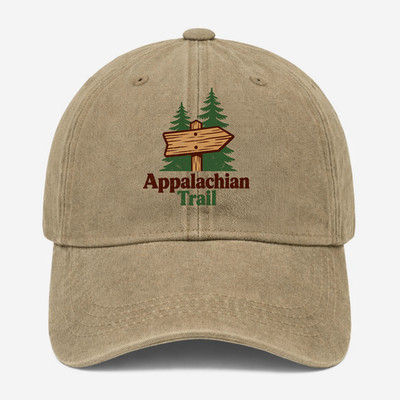 Appalachian Trail Hat Hiking Outdoor Cap Vintage Washed Adjustable Dad Hat