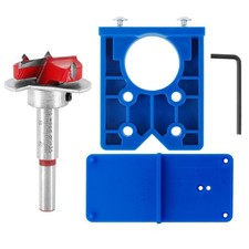 Concealed Hinge Jig Kit (35mm) with Forstner Bit & Drill Guide for Cabinets
