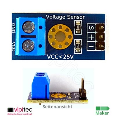 Spannungssensor Modul, 0..25V   für Arduino Raspberry Pi Strom Analog Voltmeter