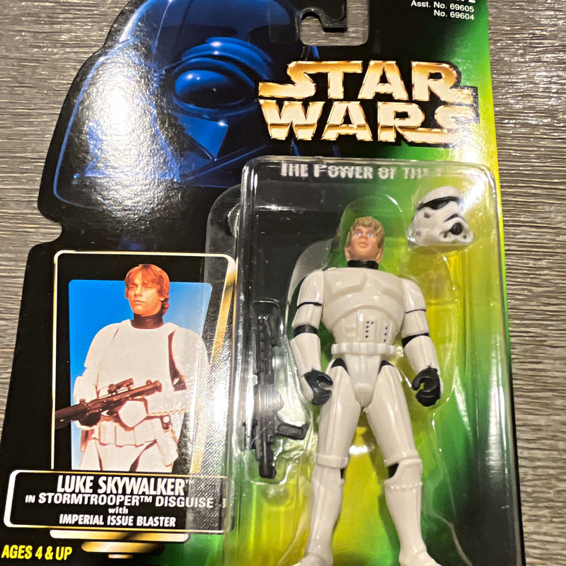 Star Wars Power of the Force Luke Stormtrooper Disguise Figure w/ Blaster