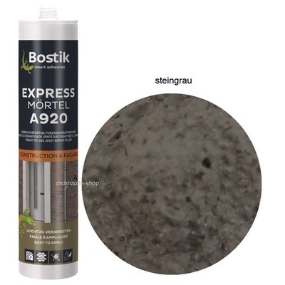 Bostik A920 Expressmörtel steingrau 300ml Kartusche 1K Acryl Fugenreparaturmasse