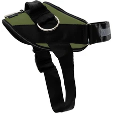 Essential Dog Harness, No-Pull Pet Vest w/3 Leash Clips Mustang Olive Green Med