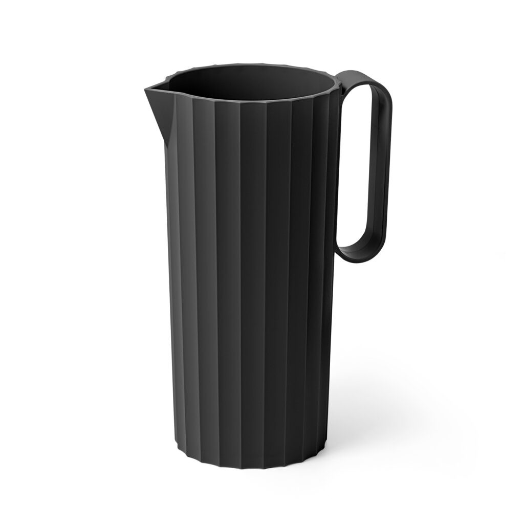 BLIM PLUS Caraffa Brocca Hydria Carbon Black Nero 1,7lt Made in Italy 100% Ricic